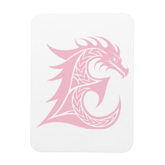 Drache gestalteter Buchstabe E, Drachenalphabet, M Magnet (Vertikal)