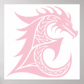 Drache gestalteter Buchstabe E, Drachenalphabet, M Poster (Vorne)