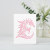 Drache gestalteter Buchstabe E, Drachenalphabet, M Postkarte (Stehend Vorderseite)