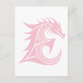 Drache gestalteter Buchstabe E, Drachenalphabet, M Postkarte (Vorderseite)