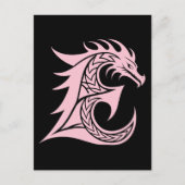 Drache gestalteter Buchstabe E, Drachenalphabet, M Postkarte (Vorderseite)