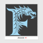 Drache gestalteter Buchstabe F, Drachenalphabet, M Aufkleber (Blatt)
