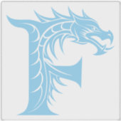Drache gestalteter Buchstabe F, Drachenalphabet, M Aufkleber (Vorderseite)