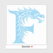 Drache gestalteter Buchstabe F, Drachenalphabet, M Aufkleber (Blatt)