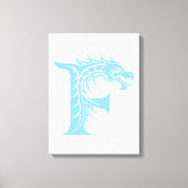 Drache gestalteter Buchstabe F, Drachenalphabet, M Leinwanddruck (Vorderseite)