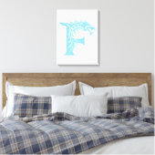 Drache gestalteter Buchstabe F, Drachenalphabet, M Leinwanddruck (Insitu (Schlafzimmer))