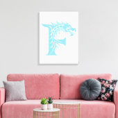 Drache gestalteter Buchstabe F, Drachenalphabet, M Leinwanddruck (Insitu (Wohnzimmer))