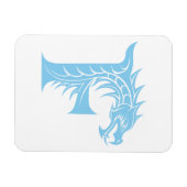 Drache gestalteter Buchstabe F, Drachenalphabet, M Magnet (Horizontal)