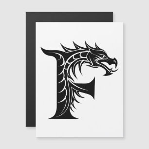 Drache gestalteter Buchstabe F, Drachenalphabet, M Magneteinladung