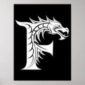 Drache gestalteter Buchstabe F, Drachenalphabet, M Poster (Vorne)