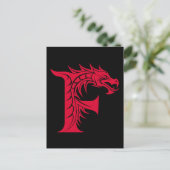 Drache gestalteter Buchstabe F, Drachenalphabet, M Postkarte (Stehend Vorderseite)