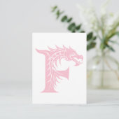 Drache gestalteter Buchstabe F, Drachenalphabet, M Postkarte (Stehend Vorderseite)