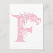 Drache gestalteter Buchstabe F, Drachenalphabet, M Postkarte (Vorderseite)