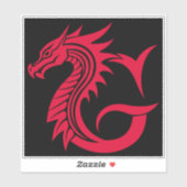 Drache gestalteter Buchstabe G, Drachenalphabet, M Aufkleber (Blatt)