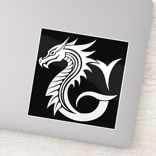 Drache gestalteter Buchstabe G, Drachenalphabet, M Aufkleber (Detail)