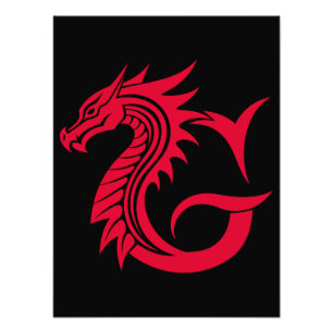 Drache gestalteter Buchstabe G, Drachenalphabet, M Fotodruck