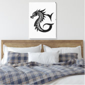 Drache gestalteter Buchstabe G, Drachenalphabet, M Leinwanddruck (Insitu (Schlafzimmer))
