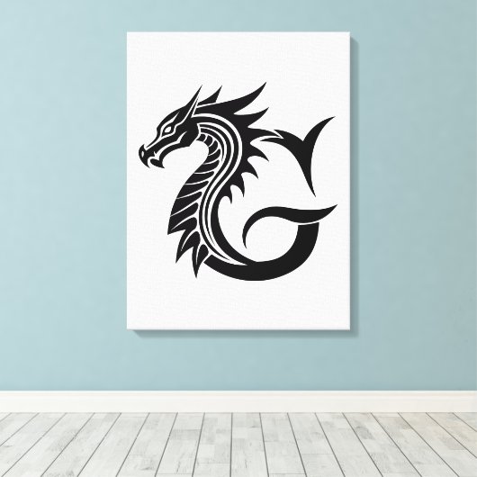 Drache gestalteter Buchstabe G, Drachenalphabet, M Leinwanddruck (Insitu (Holzboden))