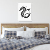 Drache gestalteter Buchstabe G, Drachenalphabet, M Leinwanddruck (Insitu (Schlafzimmer))