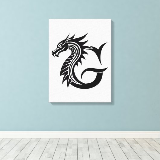 Drache gestalteter Buchstabe G, Drachenalphabet, M Leinwanddruck (Insitu (Holzboden))