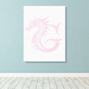 Drache gestalteter Buchstabe G, Drachenalphabet, M Leinwanddruck