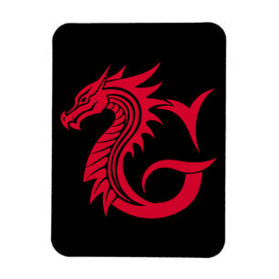 Drache gestalteter Buchstabe G, Drachenalphabet, M Magnet