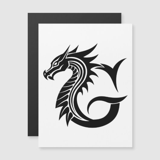 Drache gestalteter Buchstabe G, Drachenalphabet, M Magneteinladung (Vorne/Hinten)