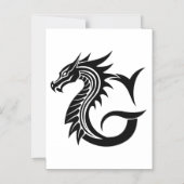 Drache gestalteter Buchstabe G, Drachenalphabet, M Magneteinladung (Vorderseite)