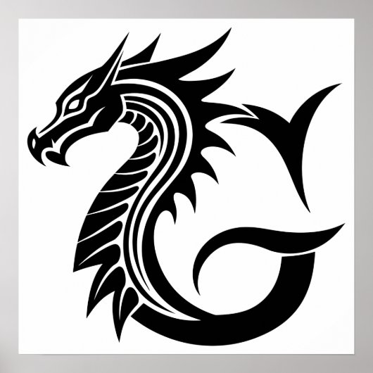 Drache gestalteter Buchstabe G, Drachenalphabet, M Poster (Vorne)