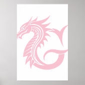 Drache gestalteter Buchstabe G, Drachenalphabet, M Poster (Vorne)