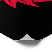 Drache gestalteter Buchstabe G, Drachenalphabet, M Poster (Ecke)