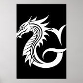 Drache gestalteter Buchstabe G, Drachenalphabet, M Poster (Vorne)