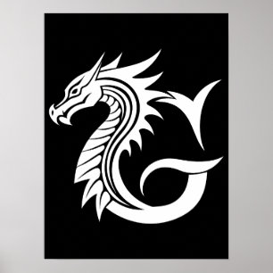 Drache gestalteter Buchstabe G, Drachenalphabet, M Poster