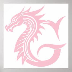 Drache gestalteter Buchstabe G, Drachenalphabet, M Poster