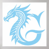Drache gestalteter Buchstabe G, Drachenalphabet, M Poster (Vorne)