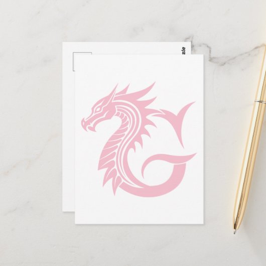 Drache gestalteter Buchstabe G, Drachenalphabet, M Postkarte (Vorderseite/Rückseite Beispiel)