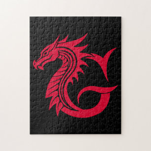 Drache gestalteter Buchstabe G, Drachenalphabet, M Puzzle