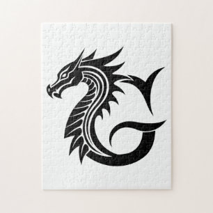 Drache gestalteter Buchstabe G, Drachenalphabet, M Puzzle