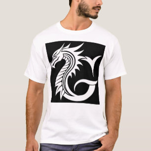 Drache gestalteter Buchstabe G, Drachenalphabet, M T-Shirt