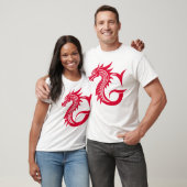 Drache gestalteter Buchstabe G, Drachenalphabet, M T-Shirt (Unisex)