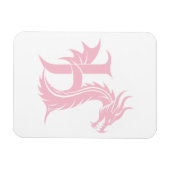 Drache gestalteter Buchstabe H, Drachenalphabet, M Magnet (Horizontal)