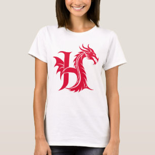 Drache gestalteter Buchstabe H, Drachenalphabet, M T-Shirt