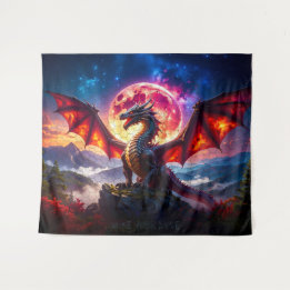 Drache Gitter 001 Wandteppich