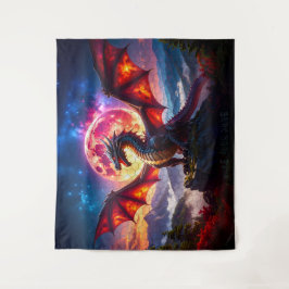 Drache Gitter 001 Wandteppich