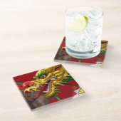 Drache  glasuntersetzer (Schrägansicht)