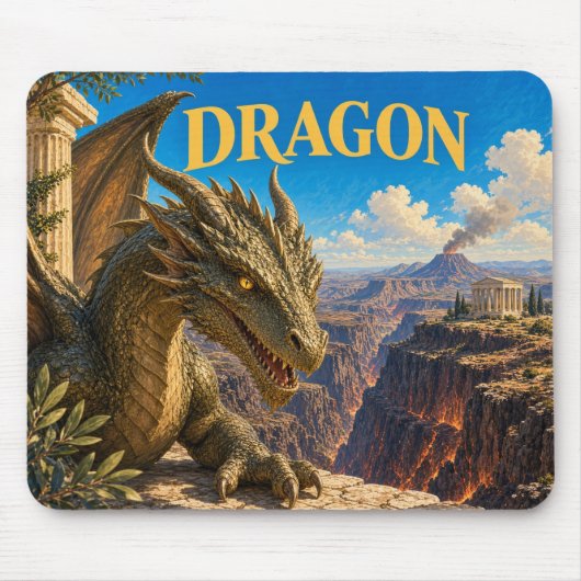 Drache, Gothic Fantasy Monster Mousepad (Vorne)