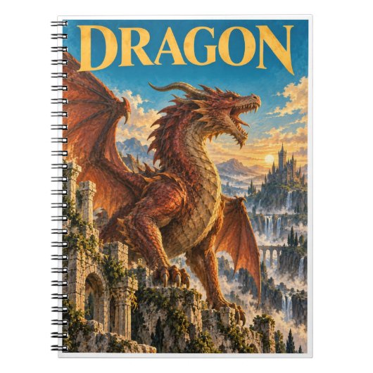 Drache, Gothic-Fantasy-Monster Notizblock (Vorderseite)