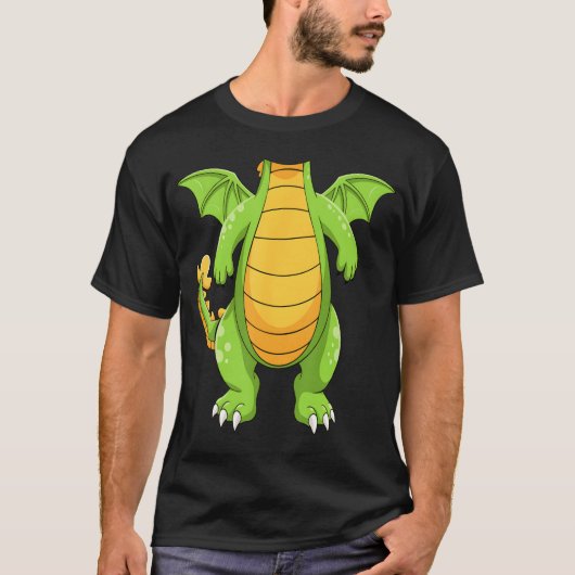 Drache Grüner Drache - kreativ T-Shirt (Vorderseite)