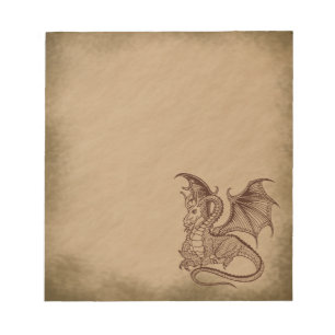 Drache-Grunge Notizblock
