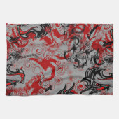 Drache-Grungy abstrakte Kunst Handtuch (Horizontal)